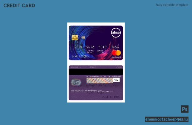 Südafrika ABSA Bank Mastercard Beispielvorschau